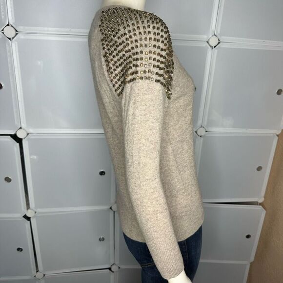 Halogen Embellished Shoulder Cashmere Sweater Size XS - Picture 14 of 16